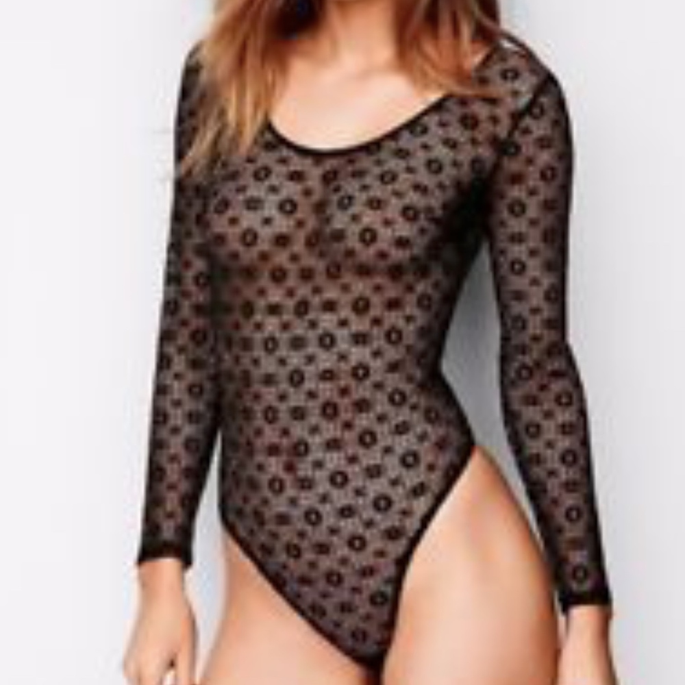 NWT Victoria's Secret Long Sleeve Thong Bodysuit